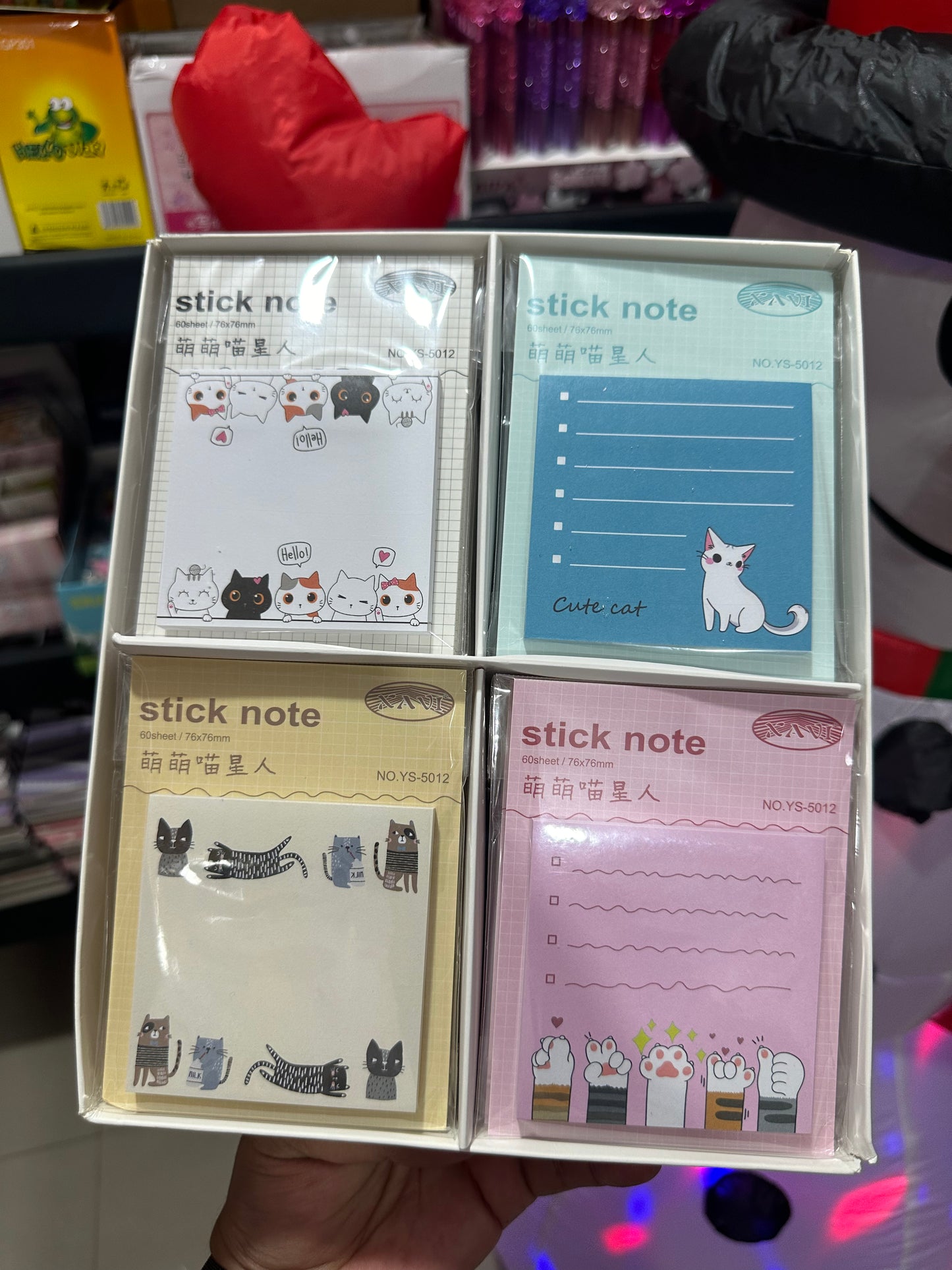 POST IT RECTANGULAR GATITOS